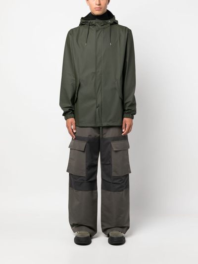 Rains Fishtail Waterproof Raincoat In Green