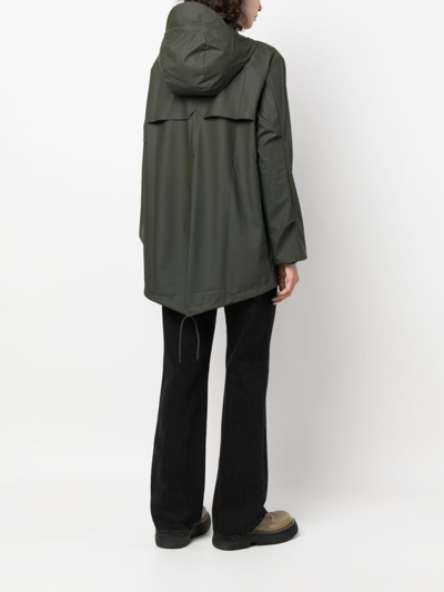 Rains Fishtail Waterproof Raincoat In Green