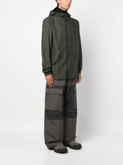 Rains Fishtail Waterproof Raincoat In Green