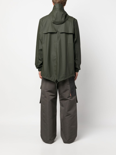 Rains Fishtail Waterproof Raincoat In Green