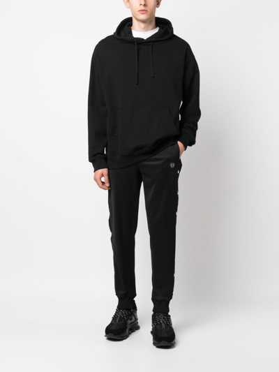 Philipp Plein Engraved-buttons Drawstring Track Pants In Black