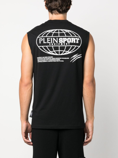 Shop Plein Sport Multilogo Sleeveless Tank Top In Black