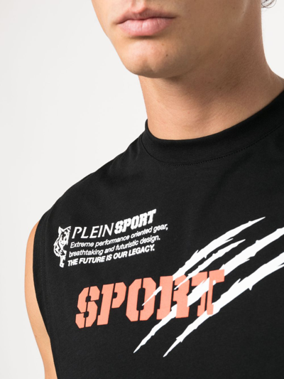 Shop Plein Sport Multilogo Sleeveless Tank Top In Black
