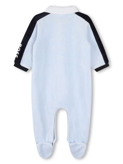 Shop Bosswear Logo-print Cotton Pyjamas In Blue