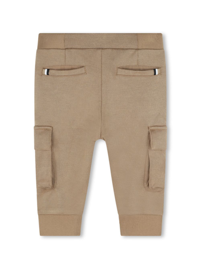 Shop Bosswear Logo-patch Trousers In Brown