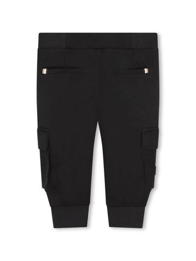 Shop Bosswear Logo-patch Trousers In Black