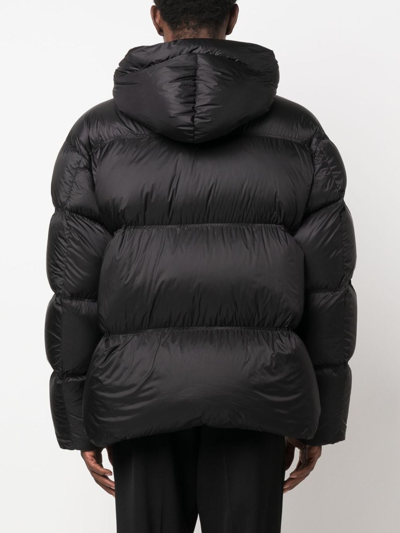 Shop Filippa K Zip-up Hooded Puffer Jacket In Black