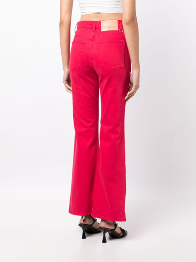 Shop Ulla Johnson The Lou Jean High-rise Flared Jeans In Pink