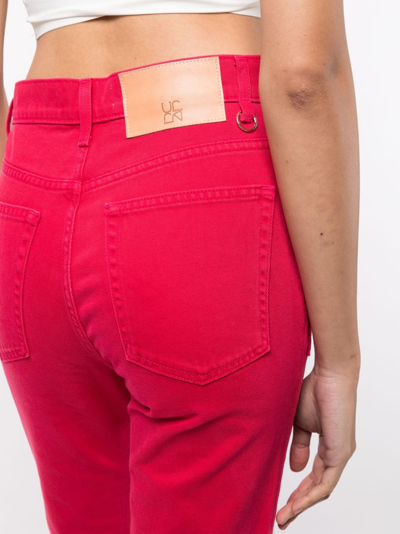 Shop Ulla Johnson The Lou Jean High-rise Flared Jeans In Pink