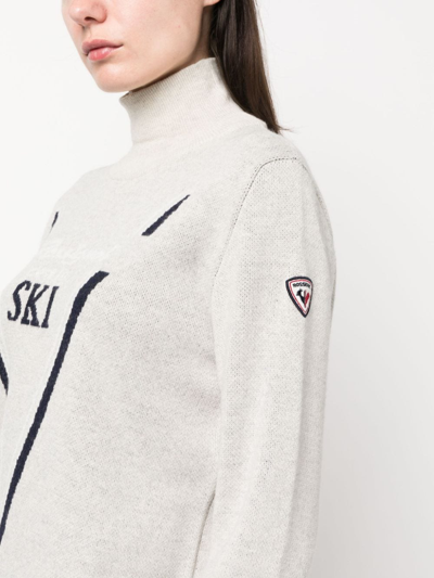 Shop Rossignol Victoire Ski Knit Jumper In Neutrals