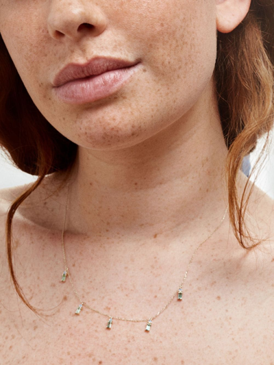 Wwake 14kt Yellow Gold Crest Tourmalines And Opal Necklace In Gold