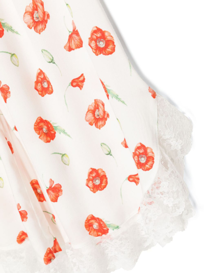 Shop Amiki Milana Poppy-print Pyjama Set In White