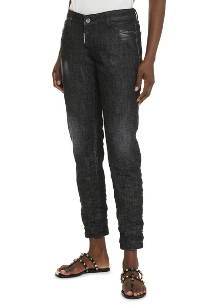 Shop Dsquared2 Jennifer 5-pocket Jeans In Black