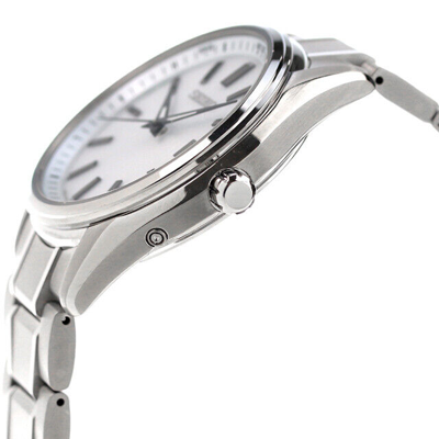 Pre-owned Seiko Selection Sbtm337 Titanium Radio Solar Watch Pearl White Dial 39.5mm