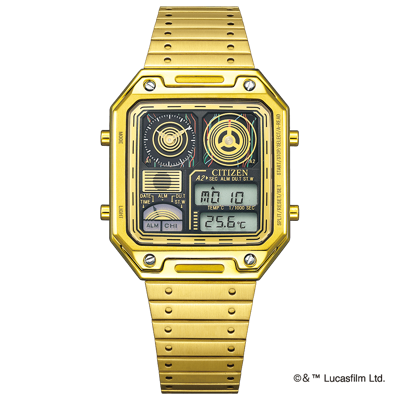Pre-owned Citizen Record Label Star Wars Limited 300 Jg2123-59e Thermo Sensor Watch C-3po