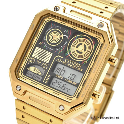 Pre-owned Citizen Record Label Star Wars Limited 300 Jg2123-59e Thermo Sensor Watch C-3po