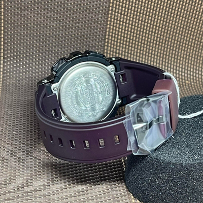 Pre-owned G-shock Casio  Gm-110cl-6a Purple Resin World Time Stopwatch Alarm Men's Watch