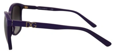 Pre-owned Dolce & Gabbana Dolce&gabbana Dg 4170m Women Purple Sunglasses Acetate Solid Oval Casual Eyewear In Gray