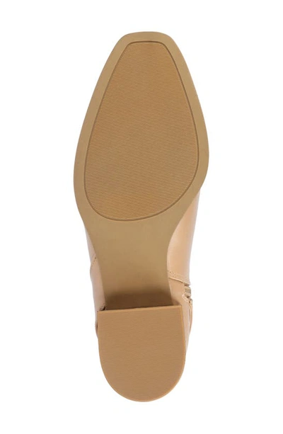 Journee Collection Women's Elley Buckle Strap Block Heel Booties In Tan