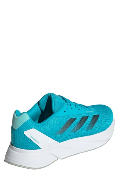 Shop Adidas Originals Duramo Sl Running Shoe In Cyan/ Black Blue Met./ White