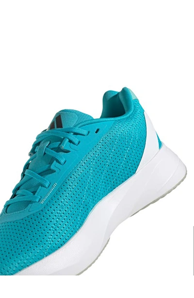 Shop Adidas Originals Duramo Sl Running Shoe In Cyan/ Black Blue Met./ White