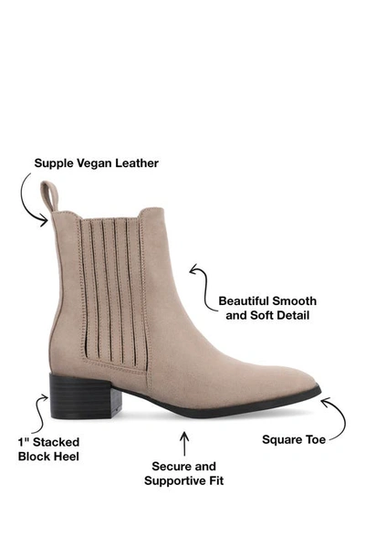 Shop Journee Collection Wrenley Bootie In Taupe