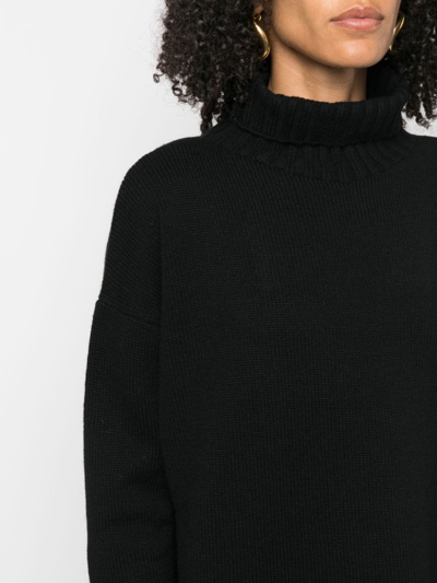 Shop Max Mara Wool Turtle-neck Sweater In Black
