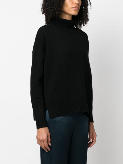 Shop Max Mara Wool Turtle-neck Sweater In Black