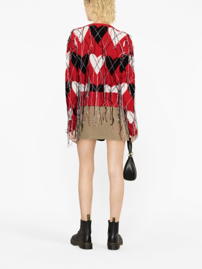 Shop Charles Jeffrey Loverboy Inlay Wool Blend Sweater In Red