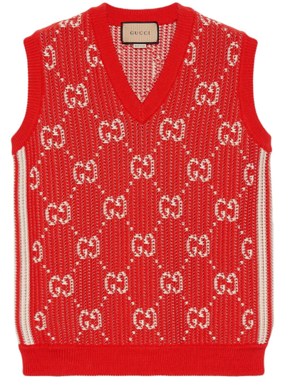 Shop Gucci Vest With All-over Logo