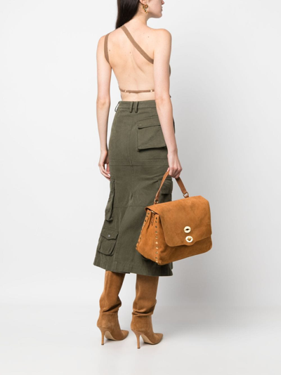 Zanellato Postina Jones Shoulder Bag In Brown