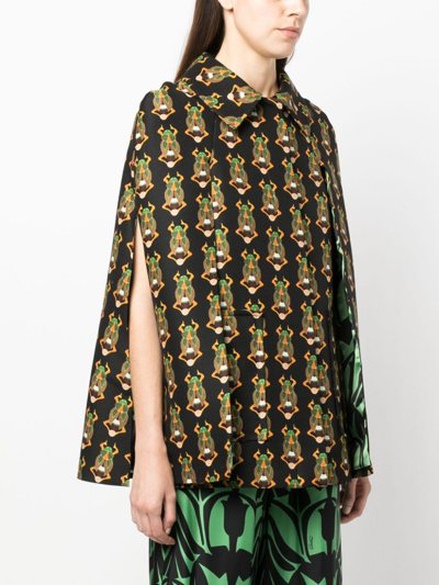La Doublej Milano Mini Cape In Black
