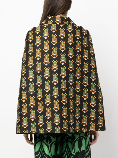 La Doublej Milano Mini Cape In Black