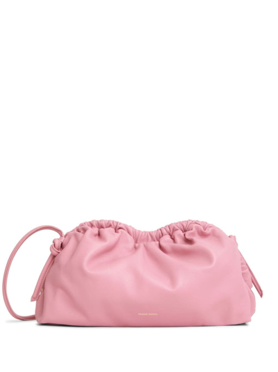 Shop Mansur Gavriel Cloud Leather Clutch Bag In Pink