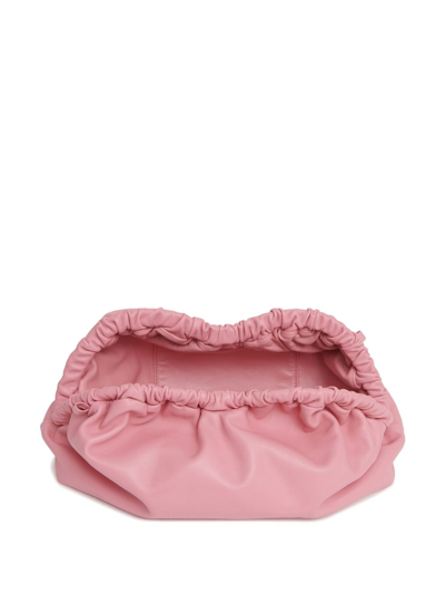 Shop Mansur Gavriel Cloud Leather Clutch Bag In Pink