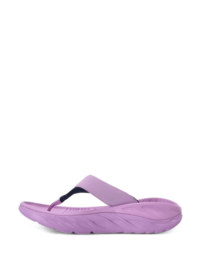 Shop Hoka One One Ora Recovery Flip Flops In Purple