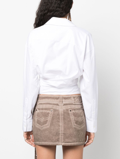 Alexander Wang Women Draped Shirt In Neutral