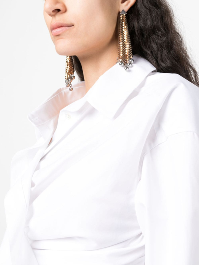 Alexander Wang Women Draped Shirt In Neutral