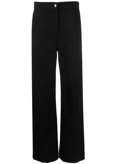 Shop The Row High-waisted Wide-leg Jeans In Black