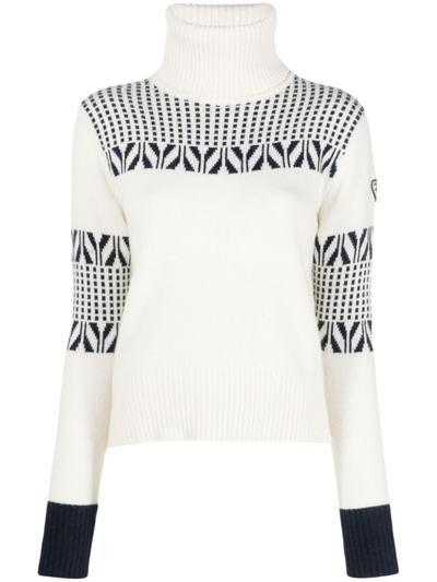 Shop Rossignol Roll-neck Sweater In White