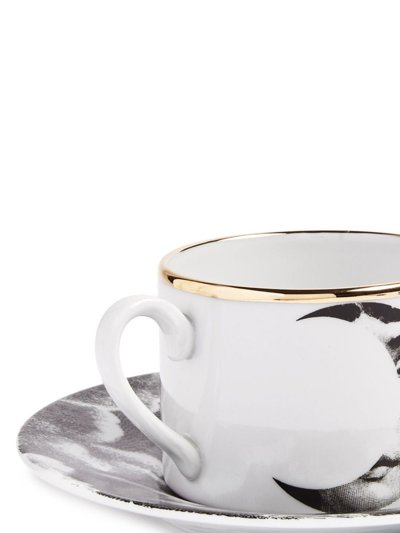 Fornasetti Tema E Variazioni Sole E Luna Tea Cup In Oro