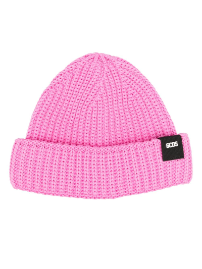 Shop Gcds Giuly Logo-patch Beanie In Pink