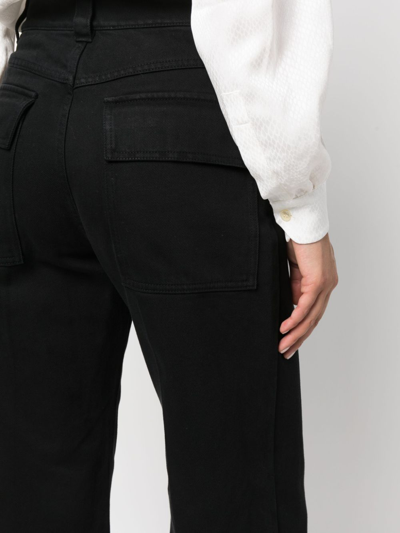 Shop Christian Wijnants Payum Cotton Palazzo Pants In Black