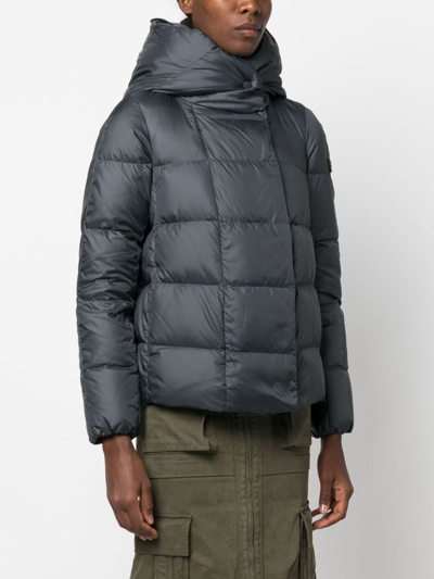 Shop Peuterey Tucano Mqe Hooded Puffer Jacket In Grey