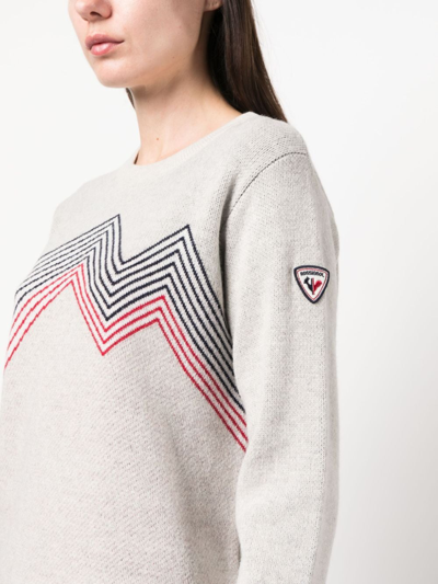 Rossignol Mountain Intarsia-knit Jumper In Neutrals