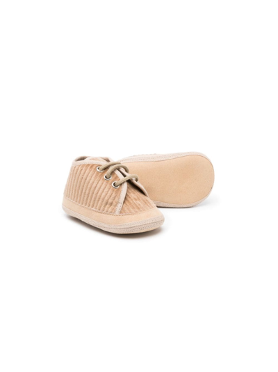 Colorichiari Corduroy Lace-up Sneakers In Neutrals