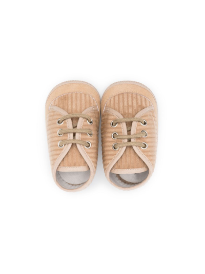 Colorichiari Corduroy Lace-up Sneakers In Neutrals