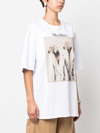 Shop Max Mara Tacco Photograph-print T-shirt In White
