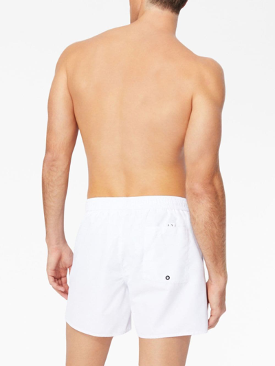 Shop Armani Exchange Logo-patch Swim Shorts In White