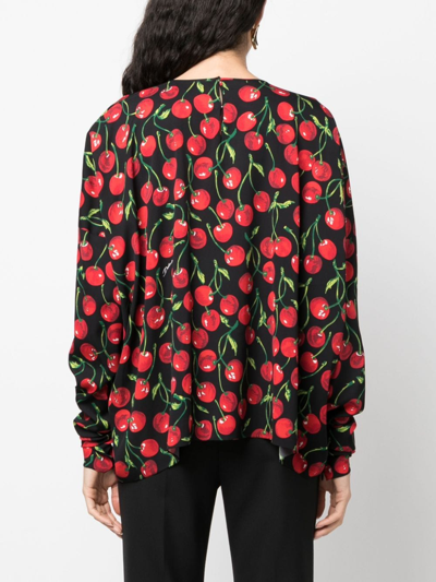 Dolce & Gabbana Langarmshirt Mit Print In Red
